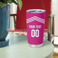 Custom Mexico 2026 Football Pink Tumbler Cup Golden Eagle Victory