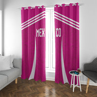 Mexico 2026 Football Pink Window Curtain Golden Eagle Victory