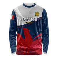 Custom France Rugby Long Sleeve Shirt XV de France 2023 World Cup LT01