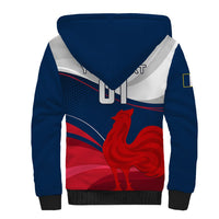 Custom France Rugby Sherpa Hoodie XV de France 2023 World Cup - Wonder Print Shop