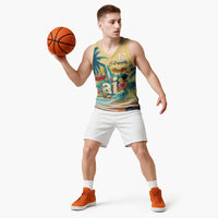 Anguilla AI Tropical Flowers Basketball Jersey - Wonder Print Shop