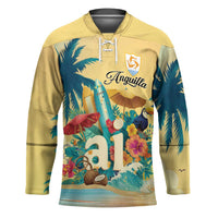 Anguilla AI Tropical Flowers Hockey Jersey - Wonder Print Shop