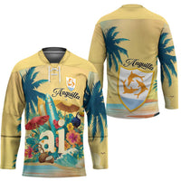 Anguilla AI Tropical Flowers Hockey Jersey - Wonder Print Shop