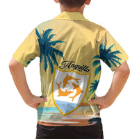 Anguilla AI Tropical Flowers Kid Hawaiian Shirt - Wonder Print Shop