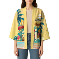 Anguilla AI Tropical Flowers Kimono - Wonder Print Shop