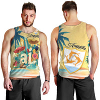 Anguilla AI Tropical Flowers Men Tank Top - Wonder Print Shop