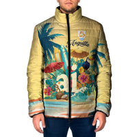 Anguilla AI Tropical Flowers Padded Jacket - Wonder Print Shop