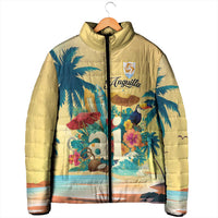 Anguilla AI Tropical Flowers Padded Jacket - Wonder Print Shop