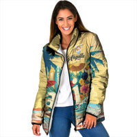 Anguilla AI Tropical Flowers Padded Jacket - Wonder Print Shop