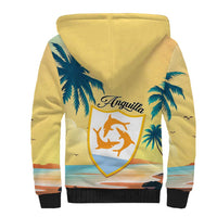 Anguilla AI Tropical Flowers Sherpa Hoodie - Wonder Print Shop