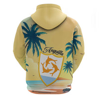 Anguilla AI Tropical Flowers Zip Hoodie - Wonder Print Shop