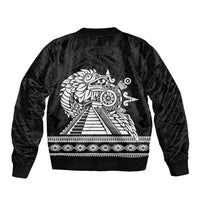 Mexican Aztec Pyramid Bomber Jacket Aztec Pattern - Wonder Print Shop