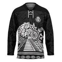 Mexican Aztec Pyramid Hockey Jersey Aztec Pattern - Wonder Print Shop