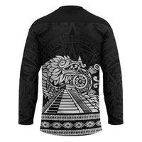 Mexican Aztec Pyramid Hockey Jersey Aztec Pattern - Wonder Print Shop