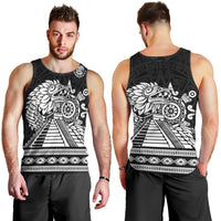 Mexican Aztec Pyramid Men Tank Top Aztec Pattern - Wonder Print Shop