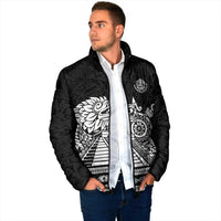 Mexican Aztec Pyramid Padded Jacket Aztec Pattern - Wonder Print Shop