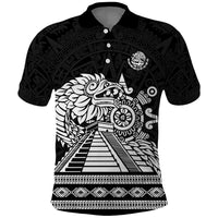 Mexican Aztec Pyramid Polo Shirt Aztec Pattern - Wonder Print Shop