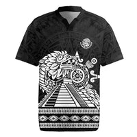 Mexican Aztec Pyramid Rugby Jersey Aztec Pattern - Wonder Print Shop