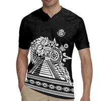 Mexican Aztec Pyramid Rugby Jersey Aztec Pattern - Wonder Print Shop