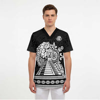 Mexican Aztec Pyramid Scrub Top Aztec Pattern - Wonder Print Shop