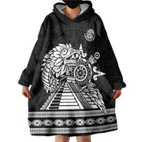 Mexican Aztec Pyramid Wearable Blanket Hoodie Aztec Pattern - Wonder Print Shop