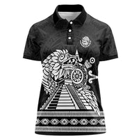 Mexican Aztec Pyramid Women Polo Shirt Aztec Pattern - Wonder Print Shop