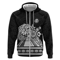 Mexican Aztec Pyramid Zip Hoodie Aztec Pattern - Wonder Print Shop