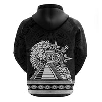 Mexican Aztec Pyramid Zip Hoodie Aztec Pattern - Wonder Print Shop