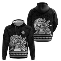 Mexican Aztec Pyramid Zip Hoodie Aztec Pattern - Wonder Print Shop