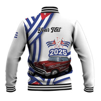 Personalized Cuba 2025 Independence Day Baseball Jacket The Beauty Of Classic Car - Wonder Print Shop
