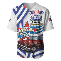 Personalized Cuba 2025 Independence Day Baseball Jersey The Beauty Of Classic Car - Wonder Print Shop