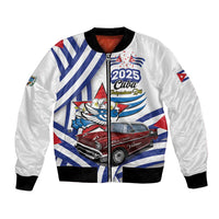 Personalized Cuba 2025 Independence Day Bomber Jacket The Beauty Of Classic Car - Wonder Print Shop