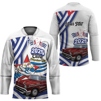 Personalized Cuba 2025 Independence Day Hockey Jersey The Beauty Of Classic Car - Wonder Print Shop
