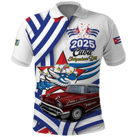 Personalized Cuba 2025 Independence Day Polo Shirt The Beauty Of Classic Car - Wonder Print Shop