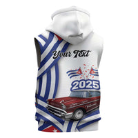 Personalized Cuba 2025 Independence Day Sleeveless Hoodie The Beauty Of Classic Car - Wonder Print Shop