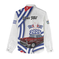 Personalized Cuba 2025 Independence Day Women Casual Shirt The Beauty Of Classic Car - Wonder Print Shop