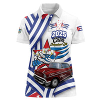 Personalized Cuba 2025 Independence Day Women Polo Shirt The Beauty Of Classic Car - Wonder Print Shop