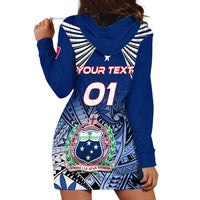 Custom Samoa Rugby Hoodie Dress Toa Samoa Myriad Patterns - Wonder Print Shop