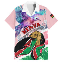 Personalised Kenya Independence Day Family Matching Off Shoulder Short Dress and Hawaiian Shirt The Lilac Breasted Roller Unique Version - Wonder Print Shop