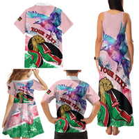 Personalised Kenya Independence Day Family Matching Tank Maxi Dress and Hawaiian Shirt The Lilac Breasted Roller Unique Version - Wonder Print Shop