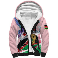 Personalised Kenya Independence Day Sherpa Hoodie The Lilac Breasted Roller Unique Version - Wonder Print Shop