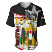 Personalised Palestine Independence Day Baseball Jersey Palestinian Coat Of Arms Special Version - Wonder Print Shop