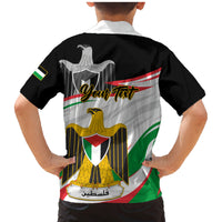 Personalised Palestine Independence Day Family Matching Mermaid Dress and Hawaiian Shirt Palestinian Coat Of Arms Special Version - Wonder Print Shop