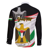 Personalised Palestine Independence Day Family Matching Off Shoulder Maxi Dress and Hawaiian Shirt Palestinian Coat Of Arms Special Version - Wonder Print Shop
