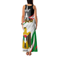 Personalised Palestine Independence Day Family Matching Tank Maxi Dress and Hawaiian Shirt Palestinian Coat Of Arms Special Version - Wonder Print Shop