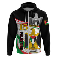 Personalised Palestine Independence Day Hoodie Palestinian Coat Of Arms Special Version - Wonder Print Shop