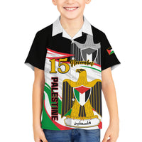 Personalised Palestine Independence Day Kid Hawaiian Shirt Palestinian Coat Of Arms Special Version - Wonder Print Shop