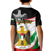 Personalised Palestine Independence Day Kid Polo Shirt Palestinian Coat Of Arms Special Version - Wonder Print Shop
