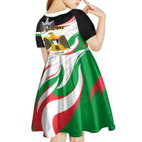 Personalised Palestine Independence Day Kid Short Sleeve Dress Palestinian Coat Of Arms Special Version - Wonder Print Shop