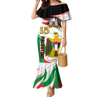 Personalised Palestine Independence Day Mermaid Dress Palestinian Coat Of Arms Special Version - Wonder Print Shop